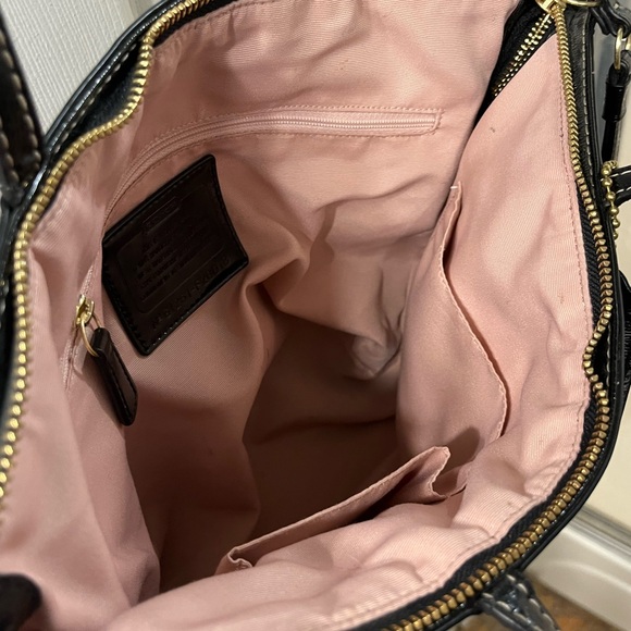 Coach Brown/Black Signature Canvas & Patent Leather Tote F 20018 - Picture 10 of 15